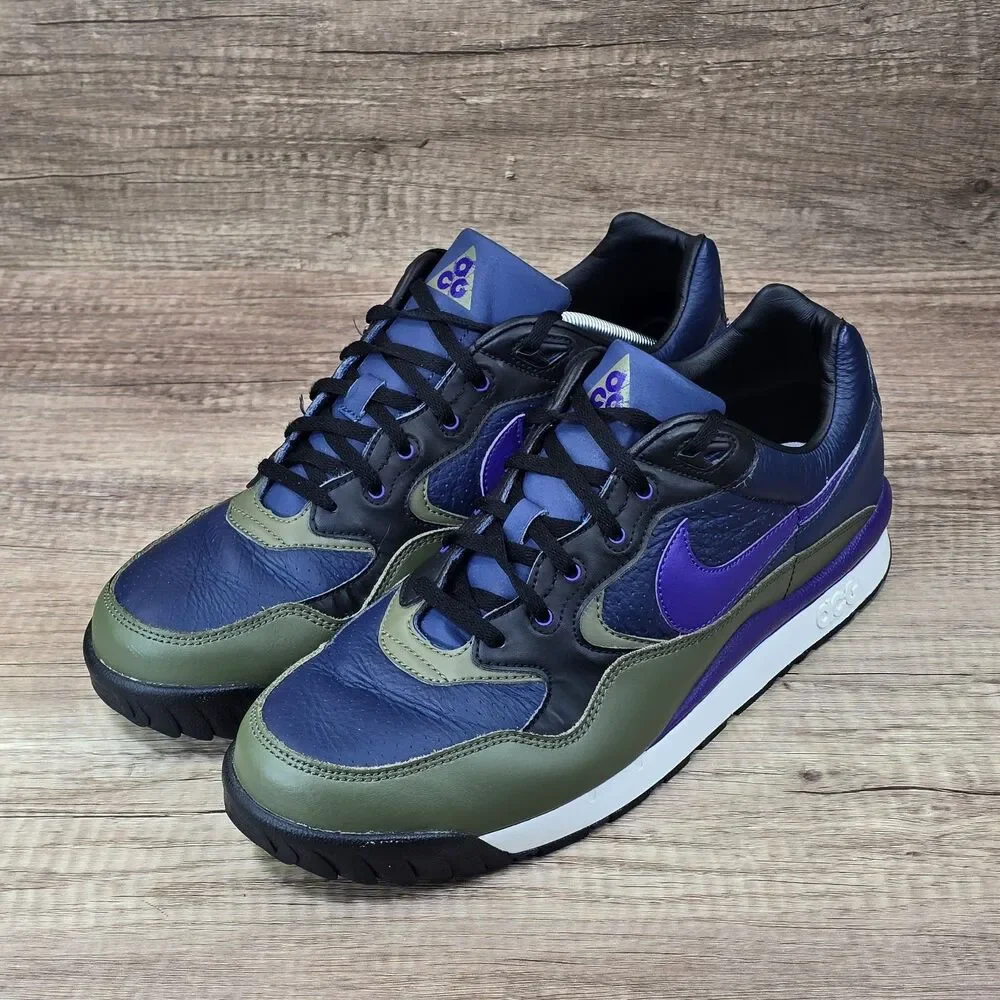 Nike Wildwood ACG Men's Size 13 Midnight Navy Green Purple Sneakers AO3116-400